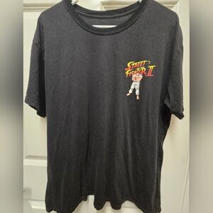 Street Fighter II Black Shirt Men XL Fair Condition